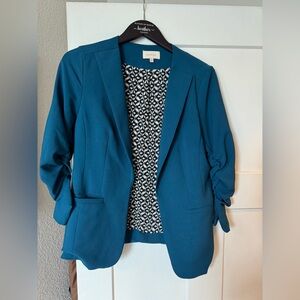 Skies Are Blue Teal Blazer